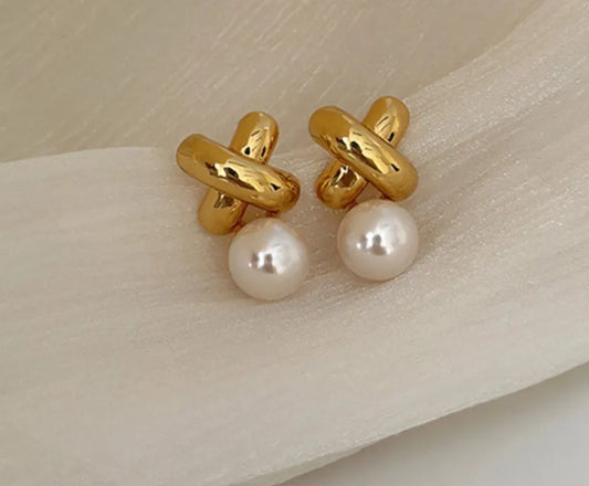 X- Pearl Earrings